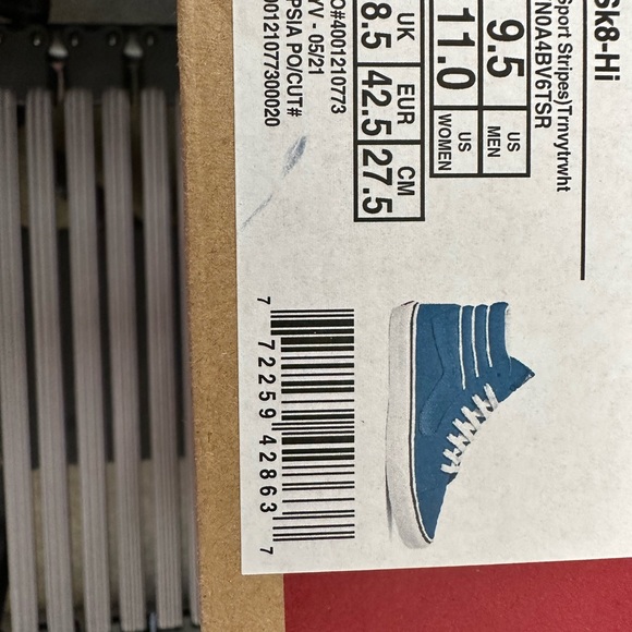 *NEW* NWT Vans Sk8-Hi  Sport Stripes Mens size 9.5 - Picture 6 of 7